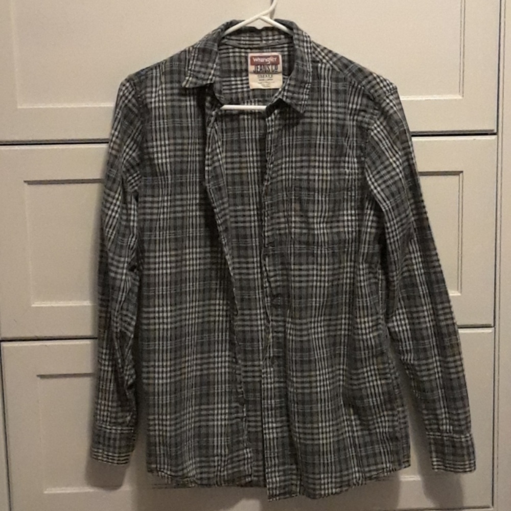 Button down plaid shirt
